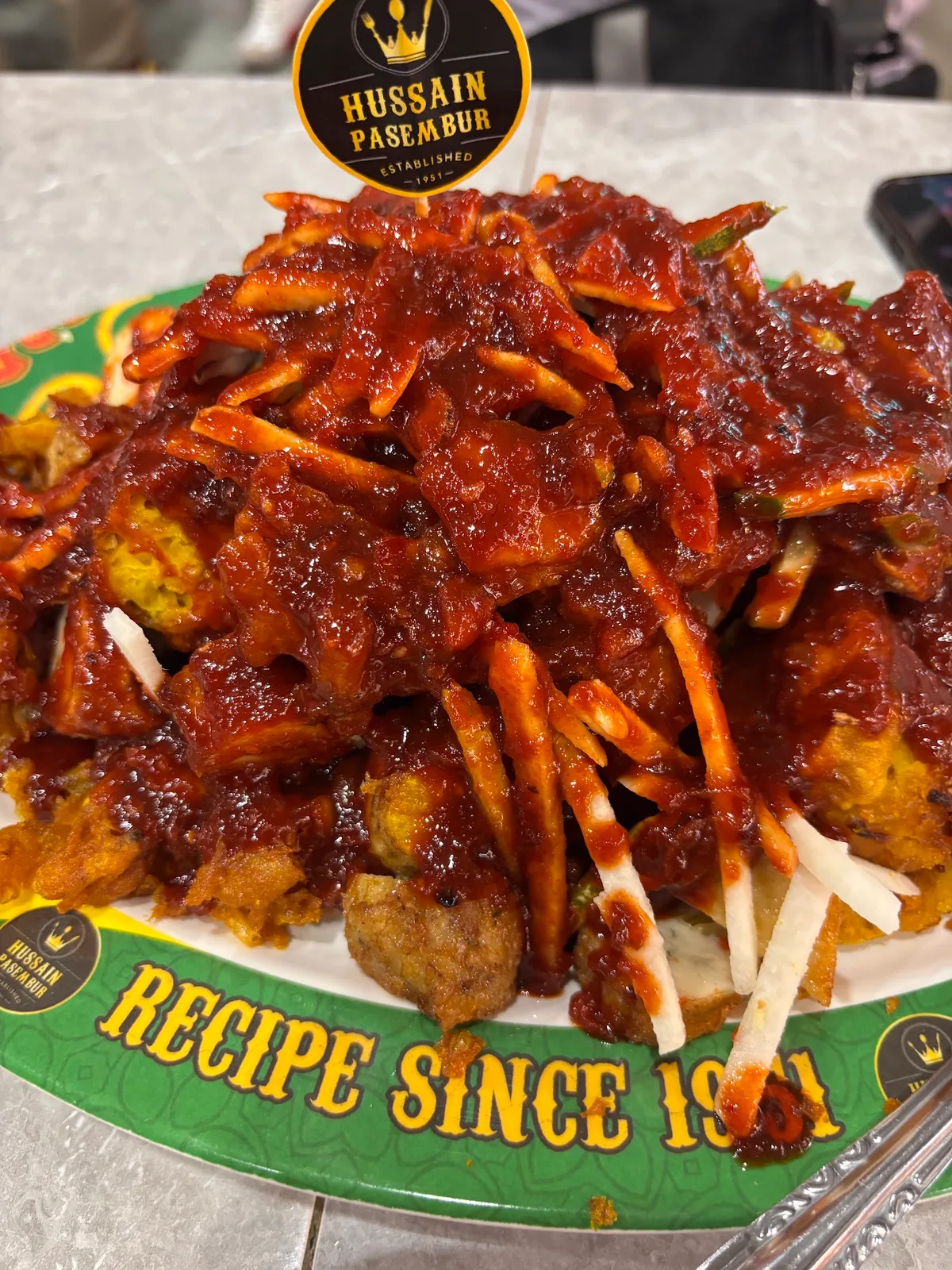 Hussain Pasembur King — signature dish