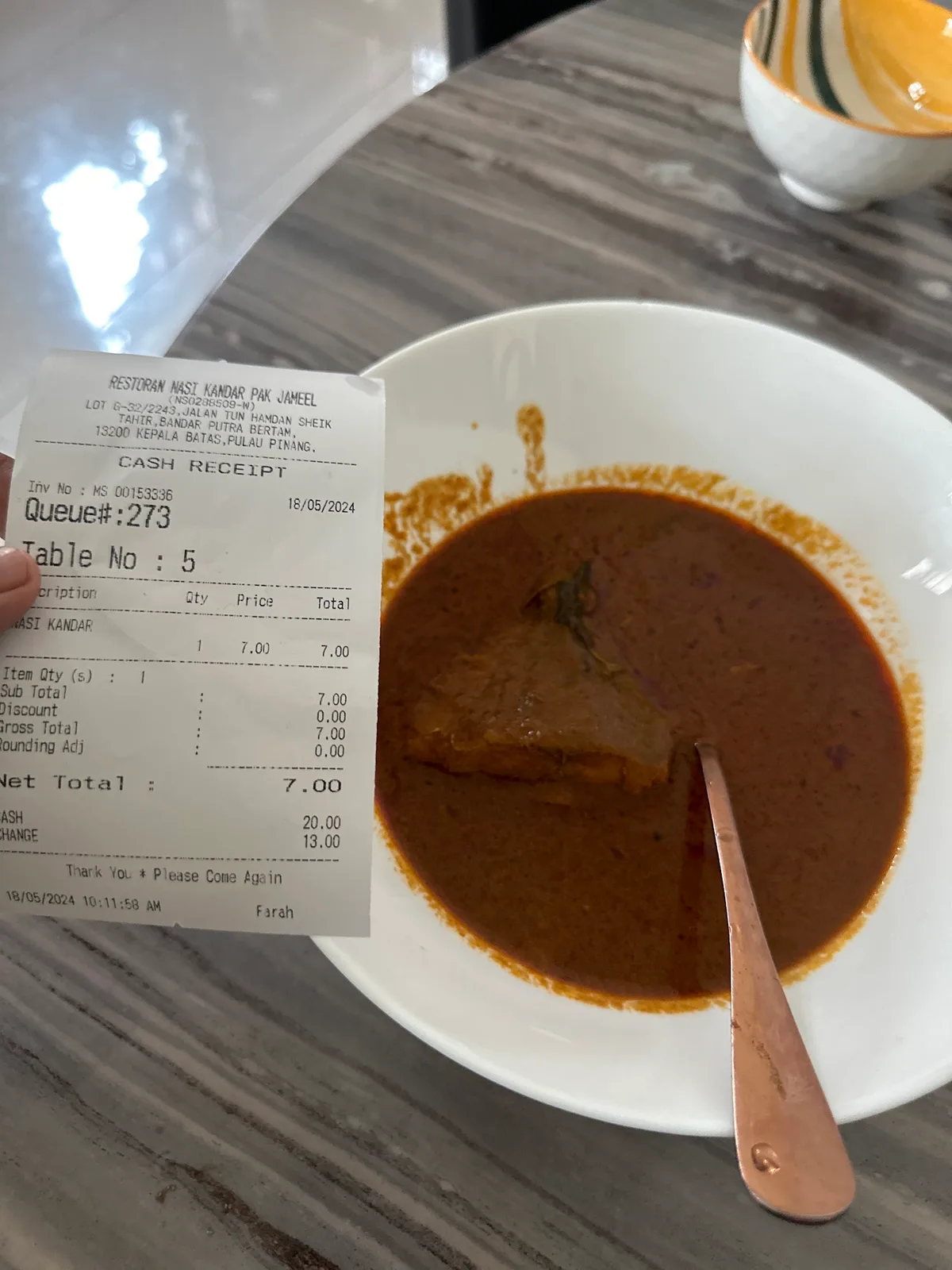 Nasi Kandar Pak Jameel — signature dish