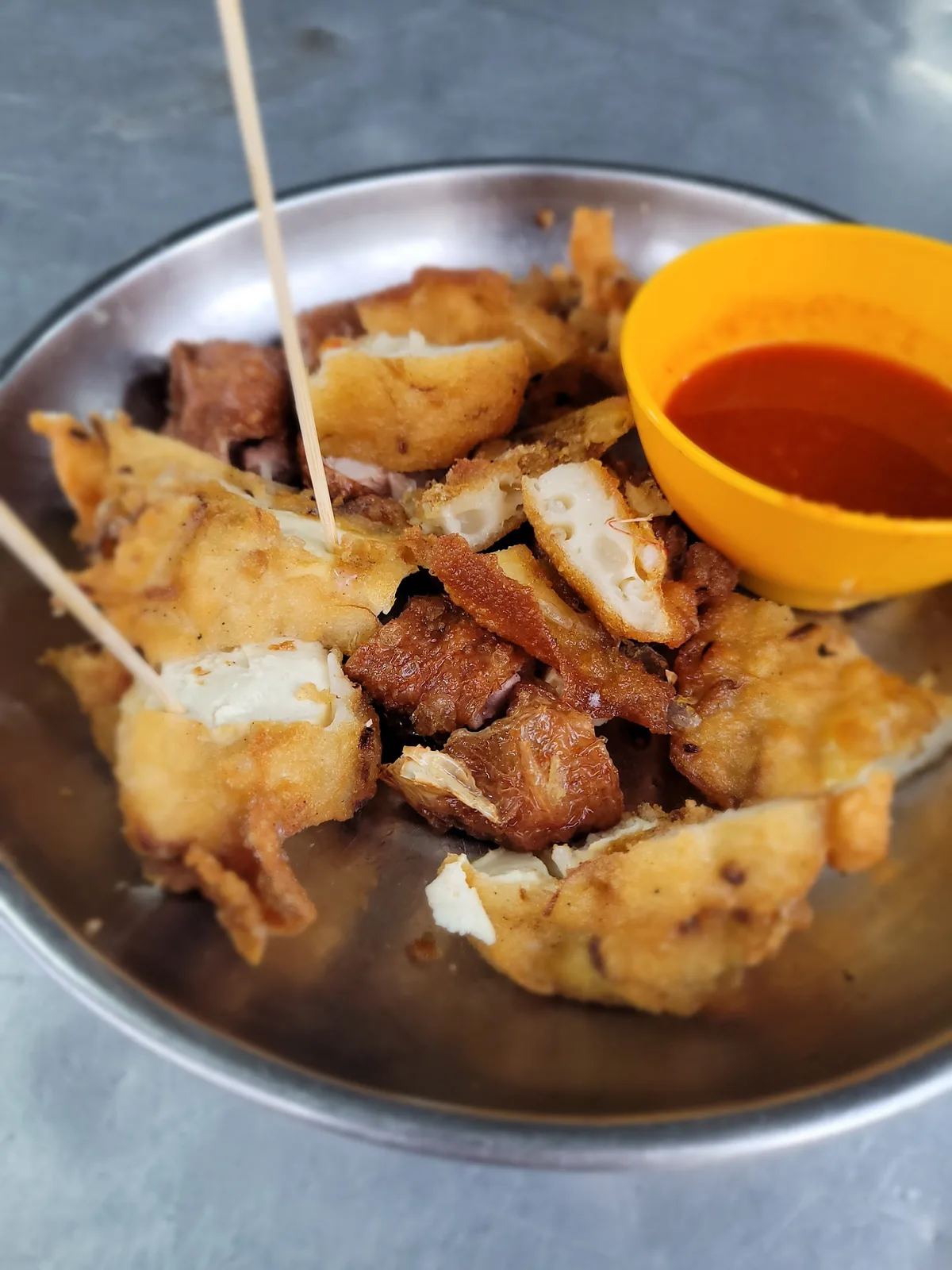 Tan Jetty Prawn Fritters & Loh Bak — signature dish